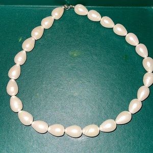 Faux pearl necklace